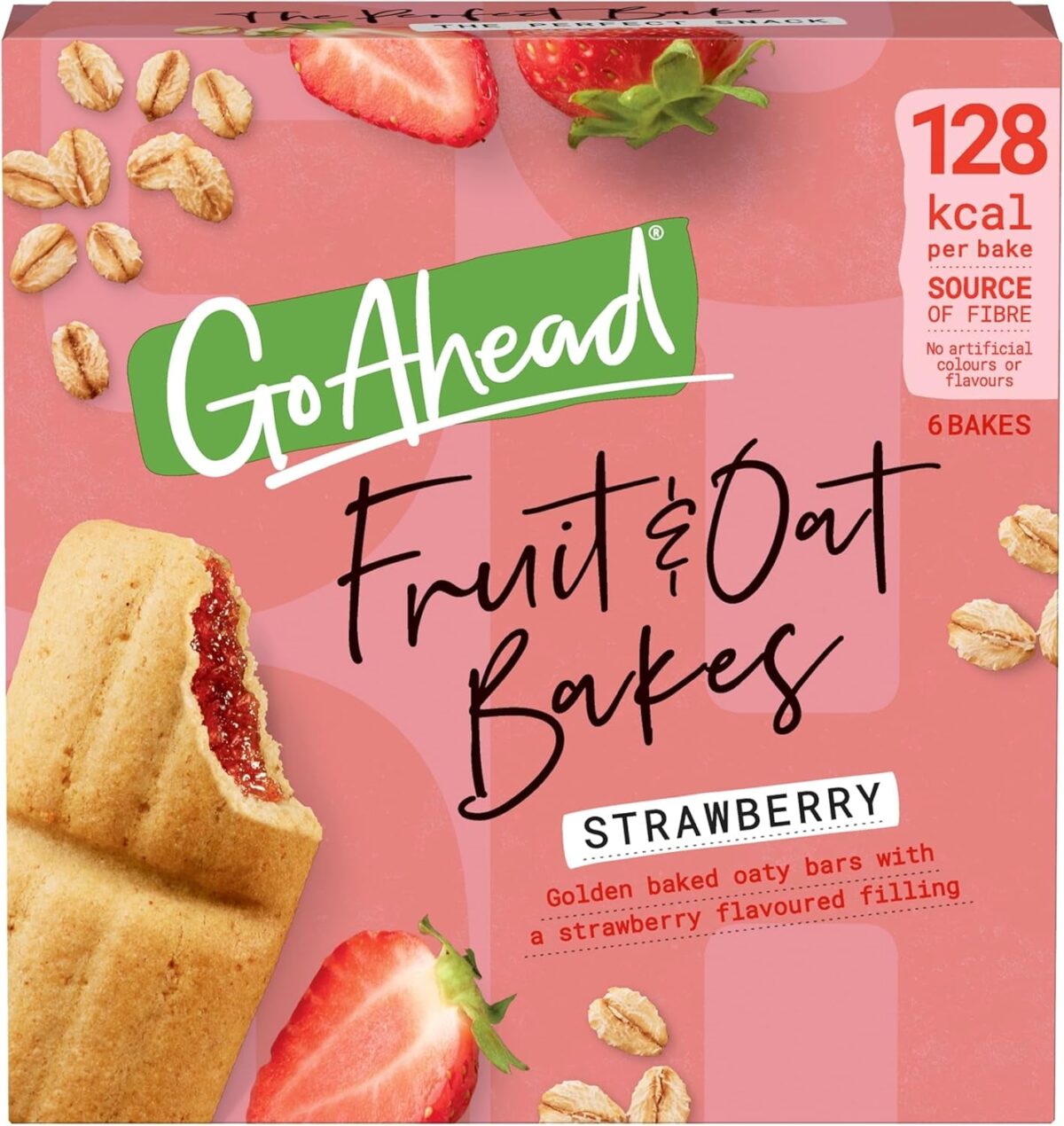 Go Ahead Fruit & Oat Bakes, Strawberry, Pack of 6