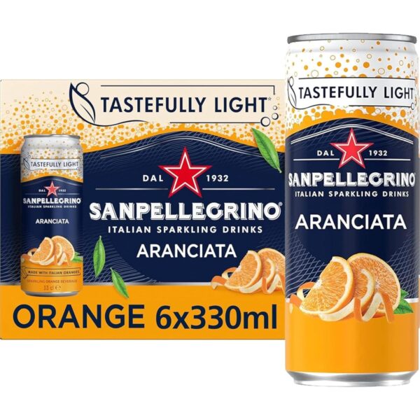 San Pellegrino Italian Sparkling Orange Soft Drink 6 X 330Ml