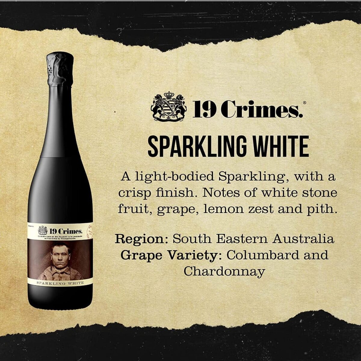 19 Crimes Sparkling White Wine from South Eastern Australia