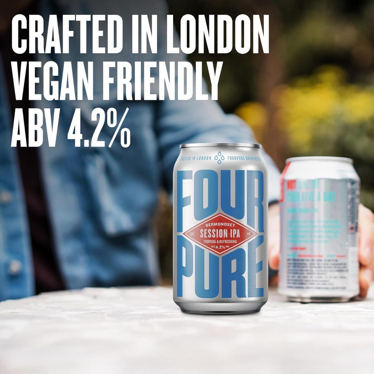 Fourpure Session IPA - Naturally Brewed Hoppy, Tropical & Refreshing Pale Ale - Vegan (12 X 330Ml Cans)