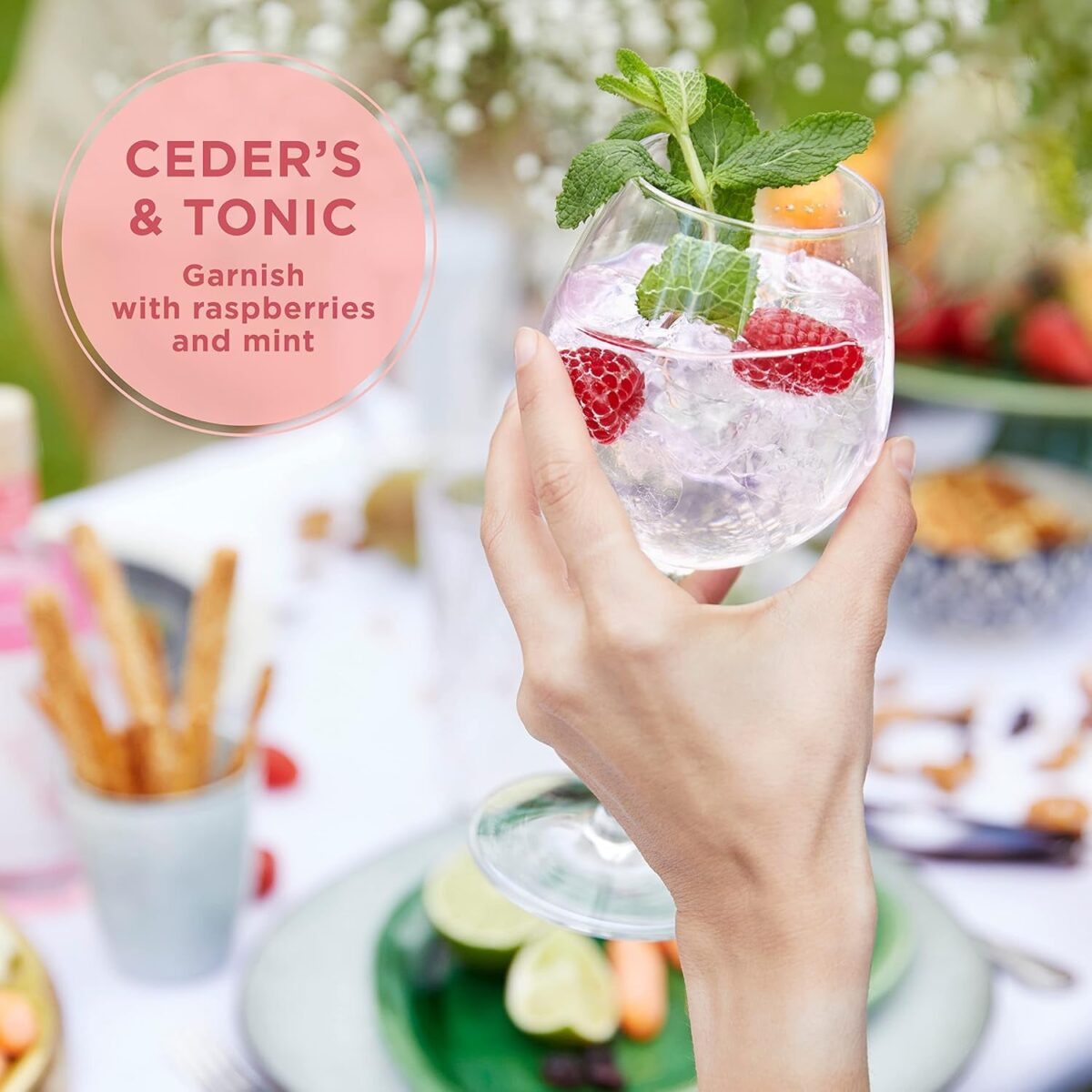 Ceder'S Pink Rose Non-Alcoholic Distilled Spirit, Pink Blush Drink with Juniper and Hints of Rose and Hibiscus, 50 Cl